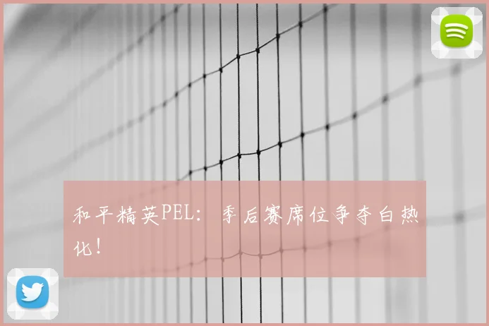 和平精英PEL：季后赛席位争夺白热化！