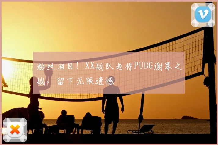 粉丝泪目！XX战队老将PUBG谢幕之战，留下无限遗憾